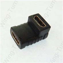运腾HDMI母转hdmi母转接头A型转A型HDMI母对母L形90度转接