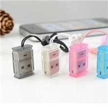 工厂直销新款小透明读卡器最小TF读卡器T-95透明读卡器