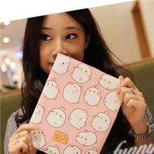 韩国土豆兔thenewipad234皮套胖兔子猪休眠保护套现货混批发