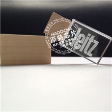 新款U盘水晶U盘透明闪光U盘发亮U盘可定制发光LOGO