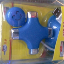 USB集线器。USB四口笑脸HUB.USB
