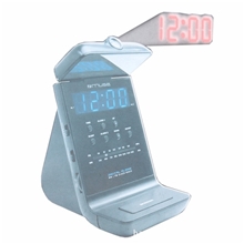 外贸投影收音机LED时钟收音机AUX功能蓝字体投影双重闹铃FM