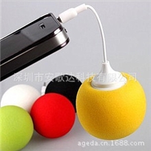 苹果iphone手机迷你小音箱球形海绵音响波波球手机小音响3.5通用
