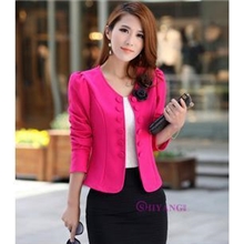 2013秋装新款韩版修身OL气质双排扣短款小西装外套CG150243