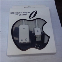 USB7.1带线声卡/USB7。1苹果声卡/USB声卡/USB外置声卡