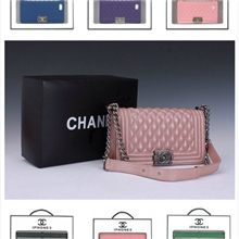 iPhone5S小香双Cboy链条包包手机壳苹果4代保护套外贸原单带包装