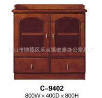 【精品】实木皮茶水柜，油漆茶水柜胡桃木皮办公家具工程配套