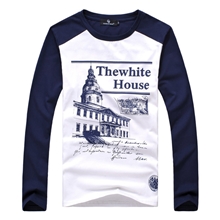 莱卡棉正品T恤2013秋冬装圆领印花男士长袖T恤T恤男男T恤T127