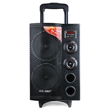 先科双8寸大功率拉杆手提电瓶音箱高档户外音响语音播报显示屏