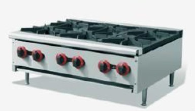 酒店厨房设备西餐设备美款台上式燃气6头带熄火保护的煲仔炉