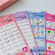 韩国贴纸批发韩国2入日记装饰贴纸搞笑表情4款YST-2002H