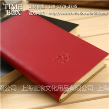 TIMEBOX60K真皮贴面记事本A6进口牛皮办公文具便携日记本笔记本子
