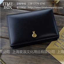 TIMEBOX高档真皮带围名片包卡片包意大利水波纹头层牛皮银行卡包