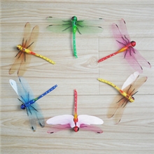 仿真冰箱贴蜻蜓蝴蝶家居装饰窗帘布装饰蜻蜓居家玩具批发