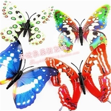 厂家直销冰箱贴夜光蝴蝶家居装饰蝴蝶仿真蝴蝶冰箱贴批发