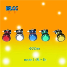 小圆彩边带灯按钮按钮游戏机配件游戏机按钮小圆按钮