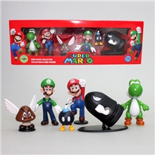 正版散货超级马里奥SuperMario6款1代马里奥玛丽公仔礼盒