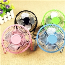 厂家直销4寸超静音USB铁艺迷你小风扇USB金属小风扇铝叶风扇批发