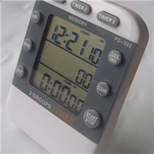 供应实验室厨房三通道超大声计时器专利产品PS-382生产厂家