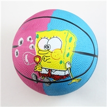 供应3号橡胶篮球儿童皮球3号篮球卡通胶篮卡通图案