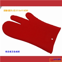 出口外贸硅胶手套硅胶隔热手套防滑耐高温微波炉烤箱手套