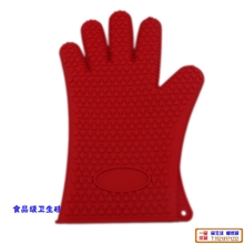 出口烘焙加厚耐高温防烫防滑防水隔热微波炉硅胶五指手套