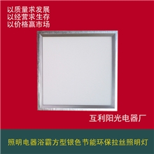 热销集成吊顶照明电器浴霸方型银色节能环保拉丝照明灯厂家直销