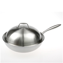 厂家热卖三层304不锈钢炒锅批发环保实用高档健康锅