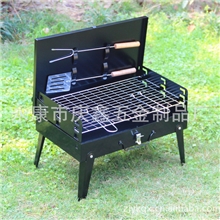 厂家直销便携箱式烧烤炉，折叠户外烧烤炉