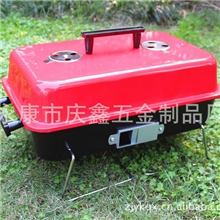 厂家直销加厚带盖烧烤炉，户外BBQ，时尚便携烧烤炉