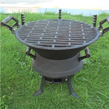 厂家直销经典款欧式复古生铁炉36cm户外木炭烧烤炉