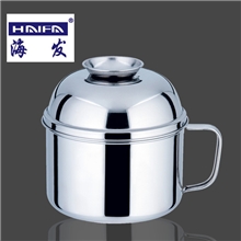 【潮安不锈钢厂家】14cm特厚有磁不锈钢学生快餐杯系列赠品勺子