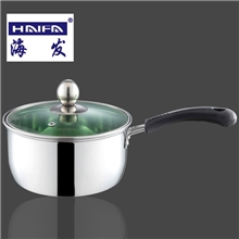 【厂家直销批发】14-20CM欧式特厚单柄不锈钢锅