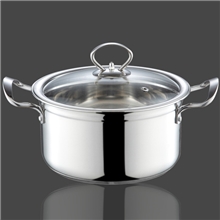 【复底加厚】14-24cm高档优质复底出口外贸不锈钢锅