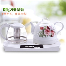 正品格顿HY-2080格顿陶瓷电热水壶套装自动断电全国联保热水壶