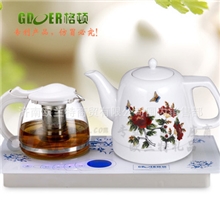 格顿HY-2598陶瓷电热水壶套装全国联保自动断电正品