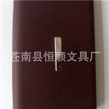 九孔三折礼品活页本皮套带金属扣笔记本封面套