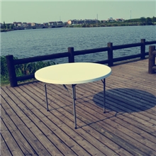 户外休闲时尚简约桌子酒店圆桌家用餐桌塑料圆形餐桌批发