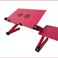 厂家直销易力铝合金床上笔记本电脑桌广告桌礼品桌带散热器风扇