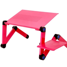 厂家直销易力铝合金床上笔记本电脑桌本本桌带散热器风扇