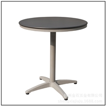 【盛夏家具】现代公园圆形餐桌/酒店餐厅桌子批发/铸件脚铁板圆桌
