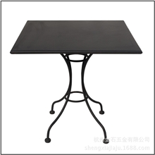 【盛夏家具】铁板餐桌/方形办公桌/铁板桌批发/户外家具厂家直销