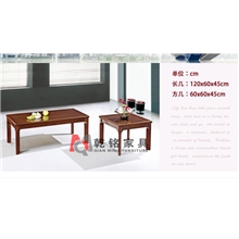 特价广州办公家具厂豪华实木贴皮办公沙发配套茶几高档方茶几