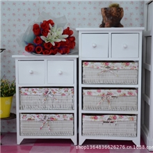 厂家直销批发定做韩式简约时尚酒店田园白色实木医用床头柜柜子
