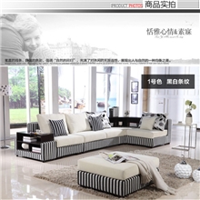 特价促销现代简约条纹布艺沙发自由组合客厅转角家具沙发沙发
