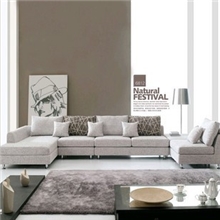 家具厂家彼爱品牌创意沙发布艺沙发转角沙发客厅时尚组合8828