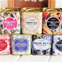 Q24欧式造型小铁罐复古碎花收纳盒共七款