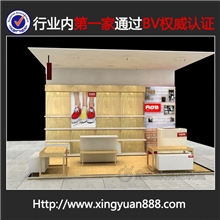 木质皮鞋展示柜品牌鞋子专卖店装修烤漆鞋类皮具箱包综合店展柜