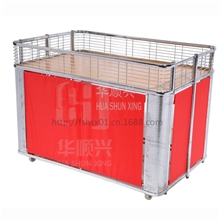 供应豪华型电镀折叠促销车促销车花车折叠货架HSX-148