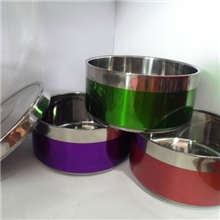 新一代国盛12cm双层不锈钢炫彩保温食篮保温食格提锅饭盒彩色